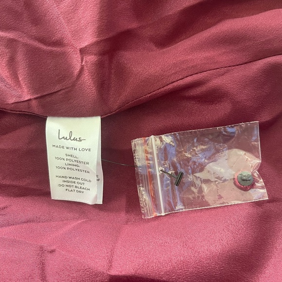 Lulus Evening of Elegance Jacquard Wrap Dress XL Burgundy - Picture 6 of 7